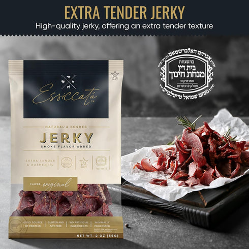Premium Aufschnitt Products 5 Pack, Aufschnitt Essicata Jerky - Extra Tender, Low Sodium - Made in USA - Certified