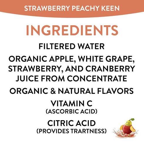 6 oz, 8 Pack, 5 Sets Honest Kids Strawberry Peachy Keen Cartons, fl