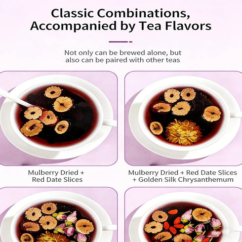 Mulberries, Mulberry 10.58Oz/300g, Premium Dried Black Wild Black Fruit with Pure Natural Nutrients, No Sugar Added, No