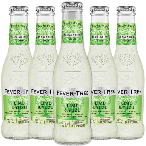 Fever Tree Sparkling Lime and Yuzu - Premium Quality Mixer and Soda