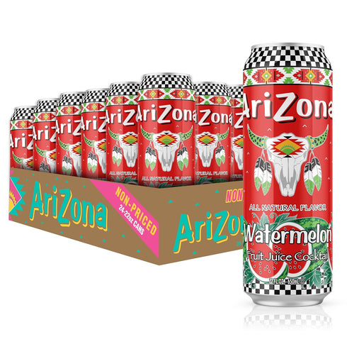 AriZona Watermelon Juice Cocktail - Big Can, 22 Fl Oz (Pack of