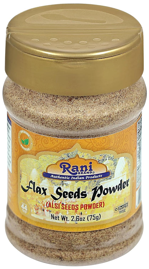 Rani Flax Seeds Powder, 2.6oz (75g) PET Jar, All Natural, Gluten Friendly, Non-GMO, Vegan