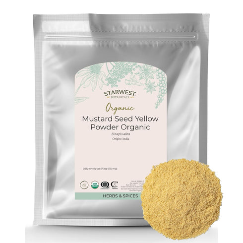 Starwest Botanicals Organic Yellow Mustard Seed Powder - Dried Seasoning Spice for