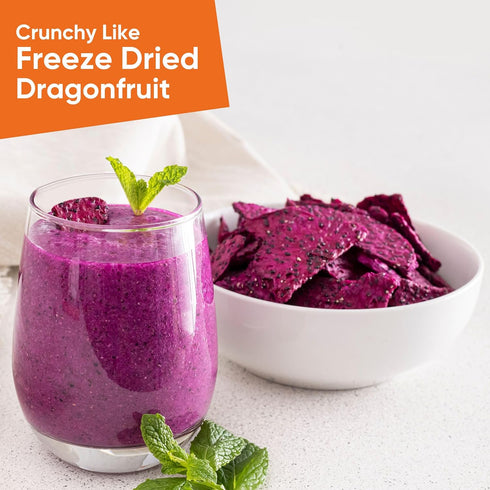 Yammy 1 2g 4g 5.6oz Dried Dragon Fruit Chips for Drinks Refreshers - Like Freeze Dry Dragonfruit Pieces - Ingredient