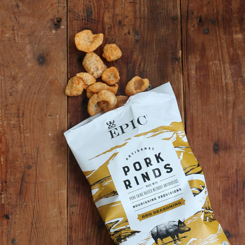 EPIC BBQ Pork Rinds, Gluten Free, 2.5oz