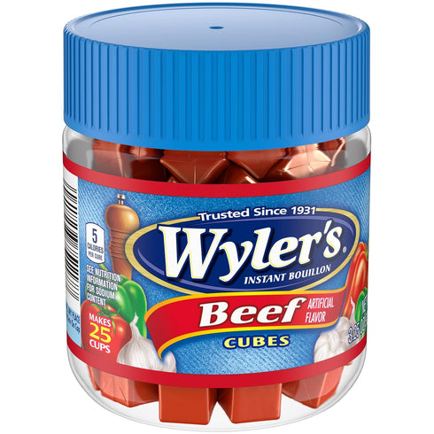 (3.25 oz Wyler's Instant Bouillon Beef Flavored Cubes Jar)