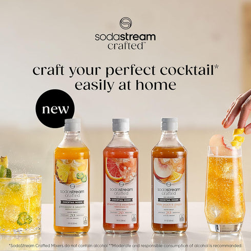 Pack, 11.1 OZ (Pack 3) SodaStream Crafted Cocktail Mixers: Non-alcoholic mixers expertly crafted for sparkling