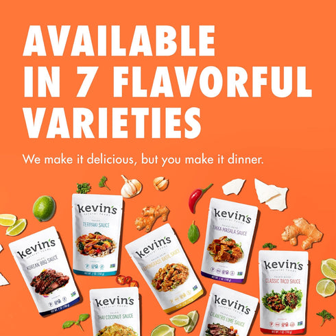 Kevin's Natural Foods Teriyaki Sauce - Paleo Simmer Sauce, Gluten Free, 3 Pack