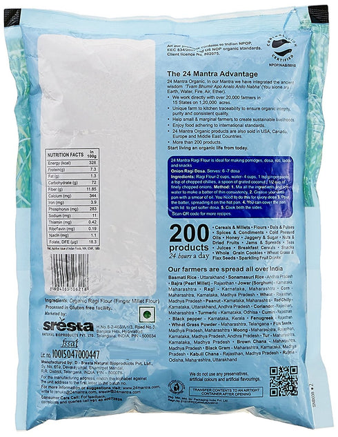 24 Mantra Organic 4 lbs, Ragi Flour (Finger Millet Flour) - Gray