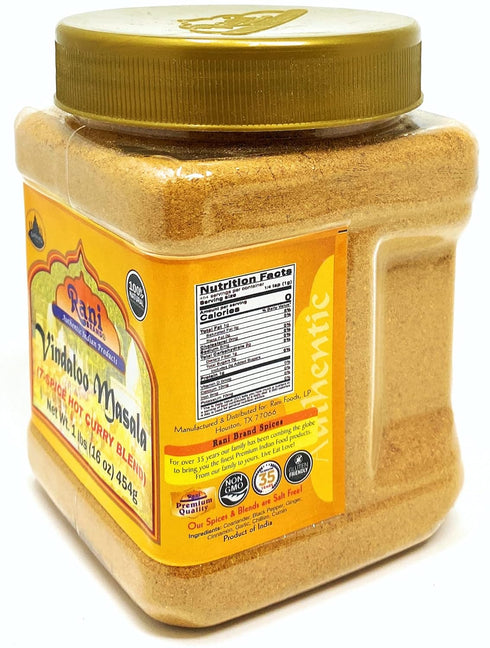 Rani Vindaloo Curry Masala Indian Spice Blend, 16 oz (1 lb) - All Natural, Vegan, Gluten Friendly
