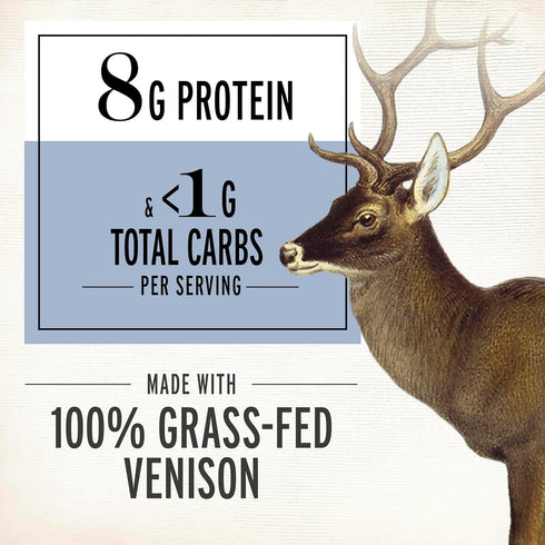 30, 20 16 oz EPIC Venison Strips with Beef, Sea Salt and Pepper, Keto Friendly, Whole Protein Snacks, Ct