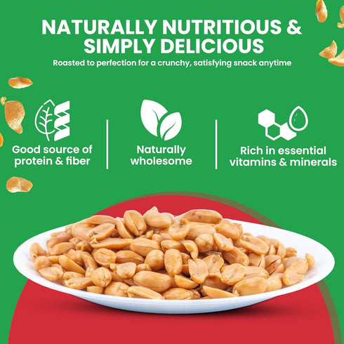 5 (80oz) Package Roasted Unsalted Peanuts Pounds By We Got Nuts Premium Quality Kosher Peanut Healthy & Natural Rich