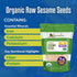 1 lb, 16 oz Kevala Organic Raw Sesame Seeds (Unhulled) - Gluten Free Seeds for Preparing Healthy Snacks, Ingredient