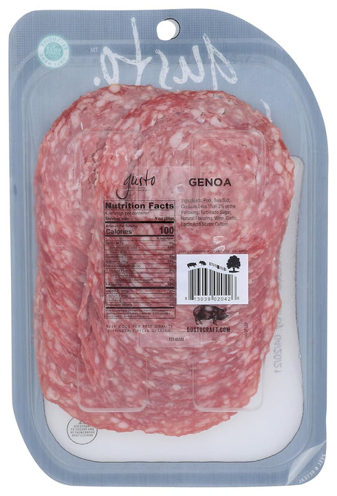 Gusto 4 oz Sliced Genoa Salami