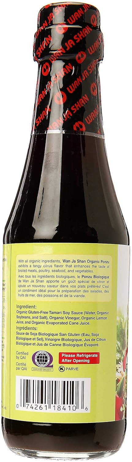 WAN JA SHAN Organic Ponzu Sauce Citrus Seasoned Soy Sauce, 10 FZ
