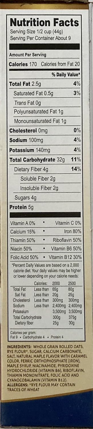 Maypo 14 oz. 2) Oatmeal, Instant Maple, (qty.