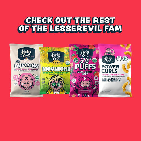 5 oz, Pack 3 LesserEvil Outer Planet Pizza Space Balls, Premium Quality, Minimally Processed, No Vegetable Oil