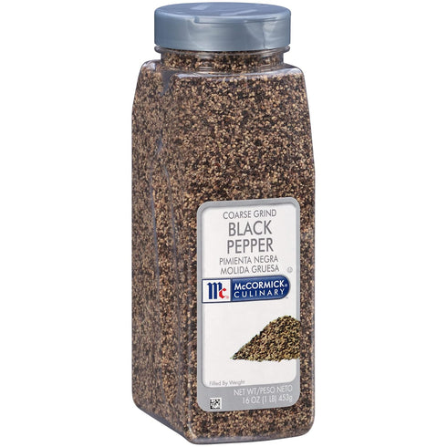 McCormick Culinary Coarse Grind Black Pepper, 16 oz - 16 Ounce Container of Coarse Ground Black Pepper for Chefs
