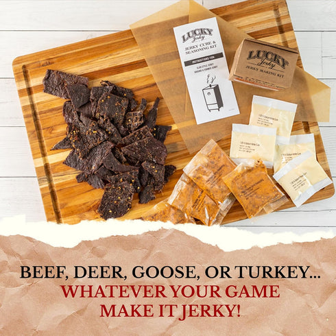 Lucky Jerky Red Pepper DIY Jerky Seasoning Kits - Seasons 20 lbs of Meat