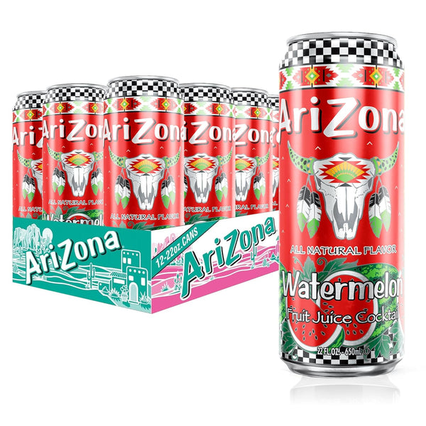 AriZona Watermelon, Fruit Juice Cocktail - Big Can, 22 Fl Oz (Pack
