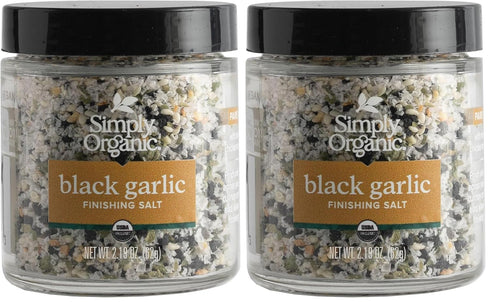 Simply Organic Black Garlic Finishing Salts, 2.19 Ounce (Pack of 2)