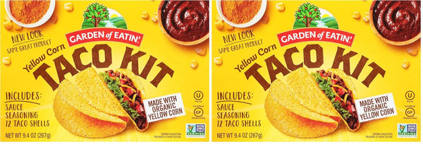 Garden of Eatin' Taco Dinner Kit, Yellow Corn, 12 Taco Shells (Pack