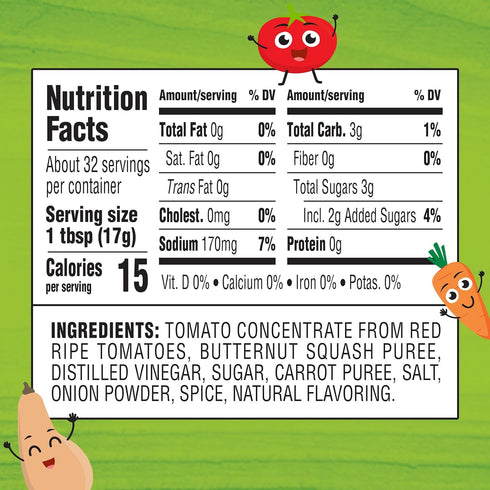 19.5 oz Heinz Tomato Ketchup with a Blend of Veggies, Bottle