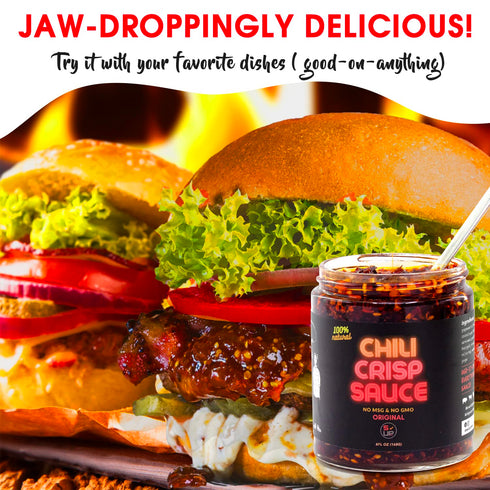SAUCE UP 100% Natural Artisan Chili-Crisp, 6oz, Vegan, Keto, GF, Flavor Bomb, Crafted in NYC