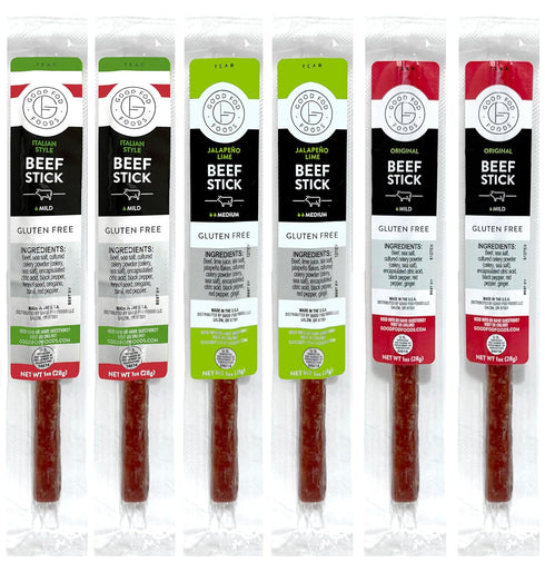 Good Fod Foods Meat Stick Variety Pack Low FODMAP Snacks for a