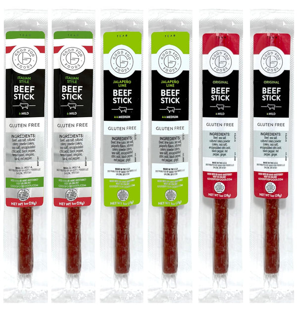 Good Fod Foods Meat Stick Variety Pack Low FODMAP Snacks for a