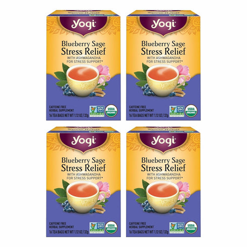 Yogi Tea Blueberry Sage Stress Relief - 16 Tea Bags per Pack