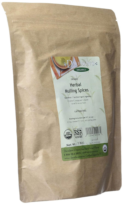 Davidson's Organics Herbal Mulling Spices, Loose Leaf Tea, 16-Ounce Bag