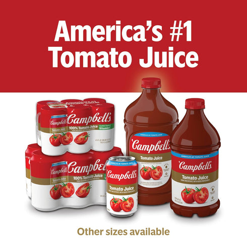 100% 64 oz Campbell's Low Sodium Tomato Juice, fl Bottle