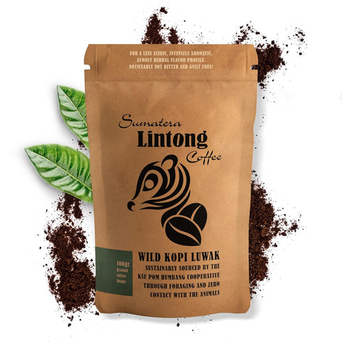 Ground Wild Kopi Luwak , the Worlds Most Exclusive Coffee, Sustainably Sourced From Sumatra, Indonesia (Ground