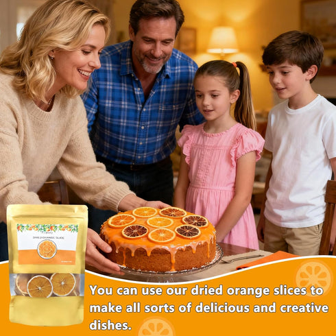 Lifnery 7.05oz/200g, Dried Orange Slices, Dehydrated Orange Slices, Dry Orang e Slice s, Suitable For Christmas