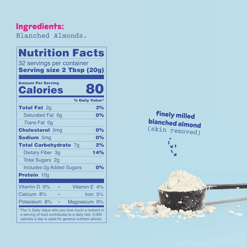 10g 32 1.42 lb (644 JOI Almond Milk Plant-Based Milk Powder, Non-Dairy Milk Substitute, No Preservatives, No Gums, No