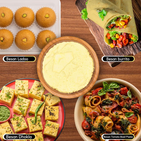 (907gm) Pack Organic Zing Organic Besan Flour also known as Chickpea Flour, Bengal Gram Flour or Garbanzo Bean Flour