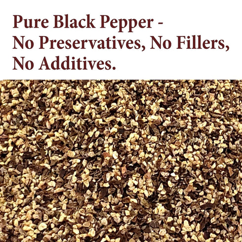8 oz The Spice Way Ground Black Pepper - Fine Ground Pepper - Black Pepper Powder used for Steak, Eggs, Chicken