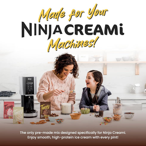 TASTI 25g 0g High-Protein Ice Cream Mix - Chocolate Flavor Low Sugar Ice Cream Powder - Made for Ninja Creami, Soft