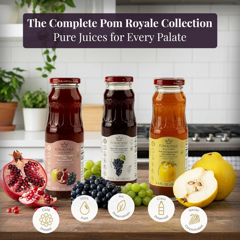 8.4oz (Pack 12), Pure Grape Juice, Glass Bottle of Cold Pressed Juice, Not from Concentrate, Non-GMO, No Sugar Added