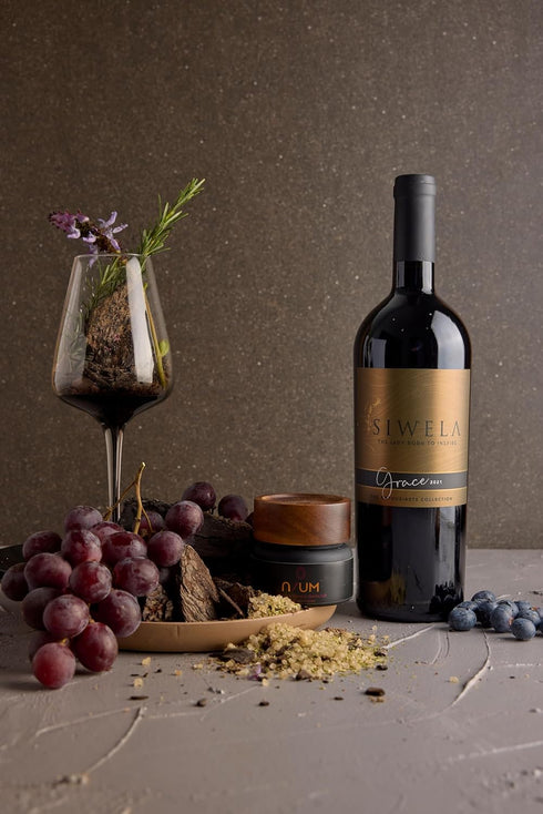 4.9oz N/UM Red Wine & African Mint Salt - Chef-crafted gourmet blend with rosemary & mint. Ideal for lamb, roasted