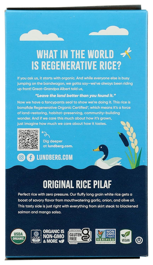 5.5 OZ LUNDBERG RICE WHT PILAF ENTREE
