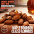 Double Neat 4 (Pack 3) Maple Bourbon Almonds Healthy Bourbon Snacks for Men Vegan & Gluten-Free Slow-Roasted Candied