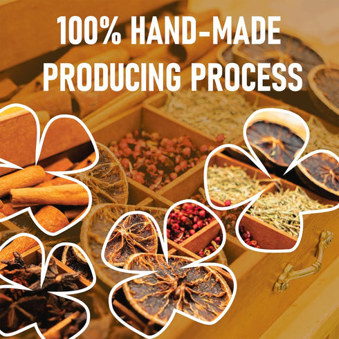 100% (1) Premium Turmeric, Ginger, Cinnamon Blend Tea Bags, Natural & No Additives & Caffeine Free.