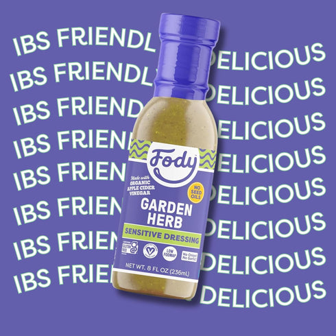 8 Oz, Fody Foods Garden Herb Salad Dressing, Garlic and Onion Free, Low FODMAP Certified, Gut & IBS Friendly, Vegan