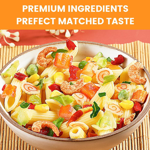 Yimi Dried Seafood Ramen Toppings, Dehydrated Vegetables Soup Mix - Freeze Dried Shrimp | Narutomaki Fish Cake |