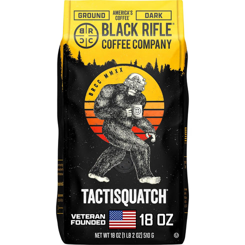 Black Rifle Coffee Company Tactisquatch, 18oz Bag, Ground Coffee Dark Roast -