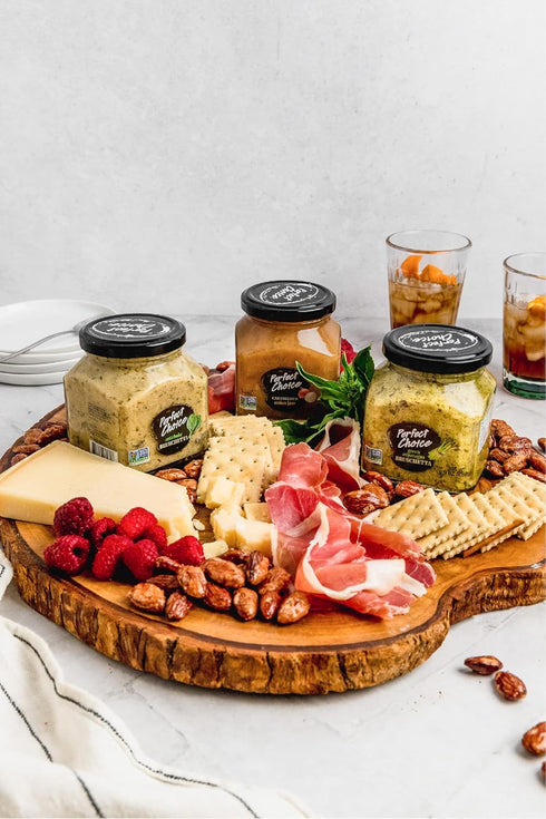 Pack Pack 3 Perfect Choice Variety with Delicious Artichoke Bruschetta, Green Asparagus Bruschetta & Caramelized Onion