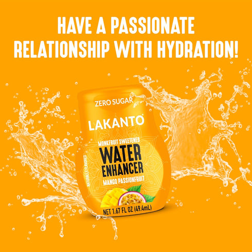 H2O (1.67 oz Pack 6) Lakanto Sugar Free Water Enhancer - Sweetened with Monk Fruit Sweetener and Erythritol, On the Go