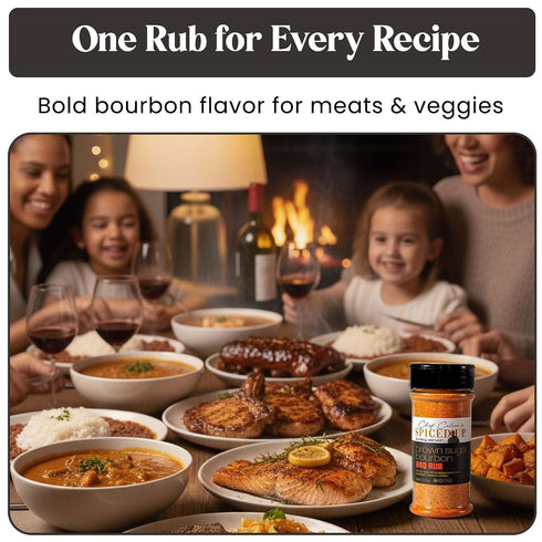 3 4.7 Oz Pcs Brown Sugar Bourbon Seasoning for Chicken, Beef & Pork | Bold Smoky Dry Steak Rub for Grilling, Gourmet